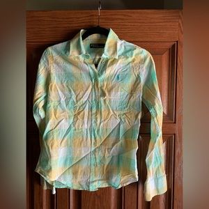 Pull up a Ralph Lauren size m button up preppy shirt fits like extra small xs